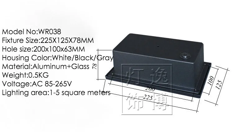 Алюминиевый угловой светильник для лестницы и пола 225x125 мм|corner lamp|led recessed stair