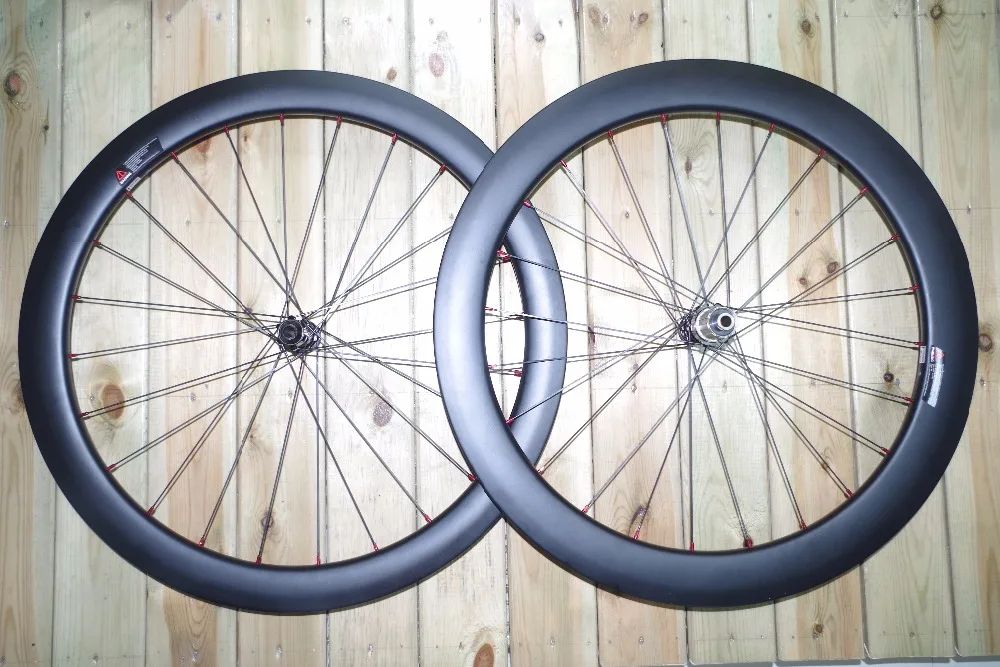 

COMBO FRONT 50MM REAR 60MM 700C CENTER/CENTRE LOCK 1368G CARBON ROAD DISC/CYCLOCROSS CX TUBULAR BICYCLE WHEELS