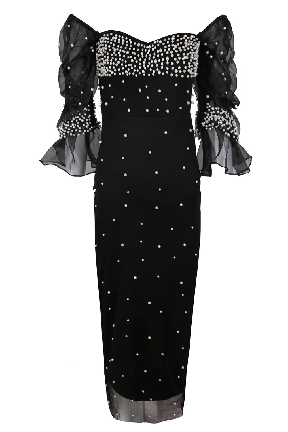 Модные элегантные женские платья для ночного клуба с длинным рукавом для вечерней вечеринки, черное сексуальное платье с бисером