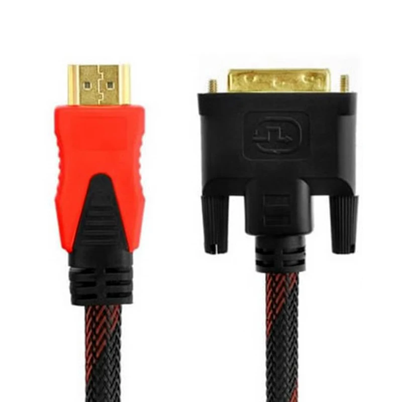 Новые поступления HDMI для переходника dvi кабель hdmi мужской/женский DVI 24+ 1 контактный 1080 P видео конвертер кабель для LCD DVD HDTV xbox HDMI кабель - Цвет: HDMI to DVI