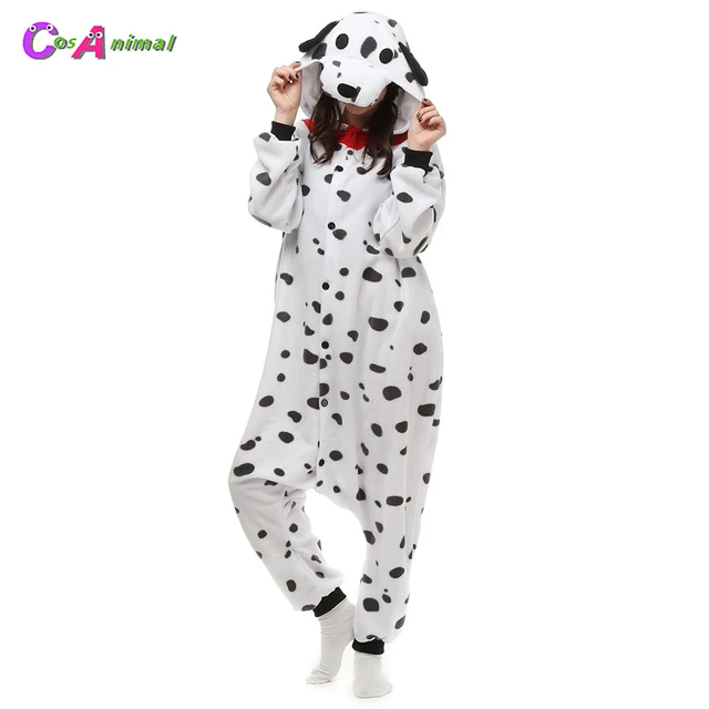 Adulti Polar Fleece Kigurumi Women dalmata Dog Costume uomo Animal Onesies  pigiama Halloween Carnival Party tuta abbigliamento - AliExpress