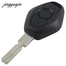 Jingyuqin 10 ピース/ロットリモート車のキーシェル bmw 3 5 7 シリーズ Z3 Z4 X3 X5 M5 325i E38 e39 E46 3 ボタンキー fob ケースカバー