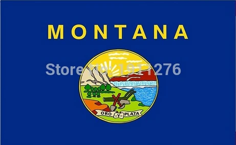 3x5ft High quality New fashion Montana flag United State American Banner Digital Printing 100D | Дом и сад