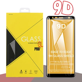 

500pcs 9D Full Cover Tempered Glass For iPhone 11 Pro Max XS XR X 8 7 6 6S Plus Anti-Scratch Screen Protetcor With Yellow Box