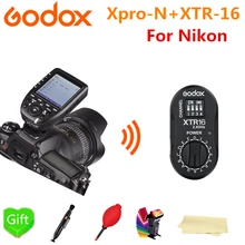 Godox XTR-16 Wireless 2.4G Power Control Flash + Xpro-N TTL Wireless for NIKON AD180 AD360 AD360II V860 V850 AD600Pro Flash