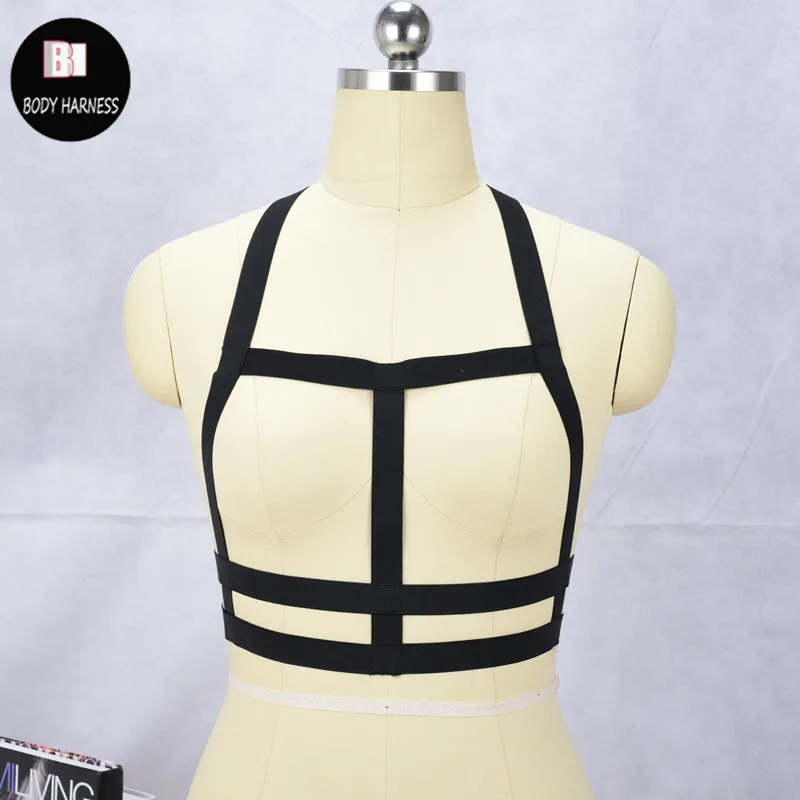 

black women body Harness cage bra Gothic Harajuku sexy lingerie Handmade body harness cage bra