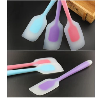 

Large silica Shovel integrated handle scraper cake spatula translucent scraper cream baking DIY tool FDA approved silica gel
