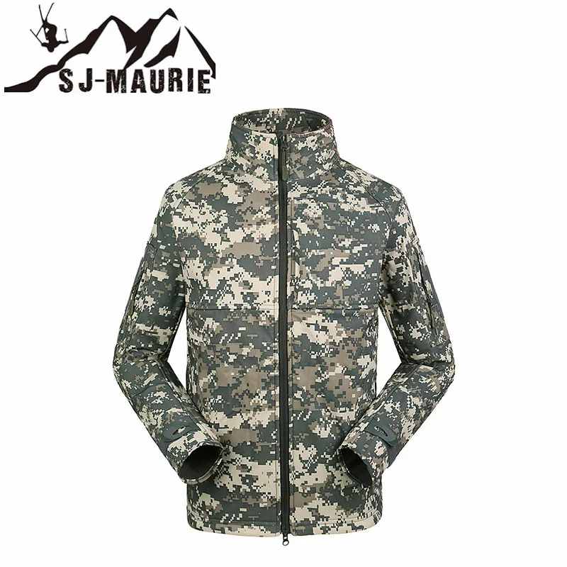 

Men Waterproof Windproof Hunting Outdoor Camouflage Softshell Tactical Hunting Jacket Trekking Fleece Coat Army Military Jacket