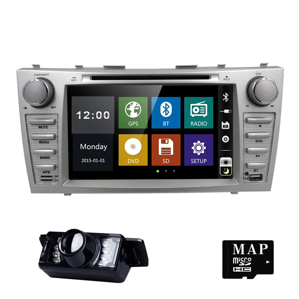 

2 Din AutoRadio Car DVD Multimedia For Toyota Camry 2007 2008 2009 2010 2011 Aurion 2006 Head Unit GPS Navigation RDS USB SWC BT