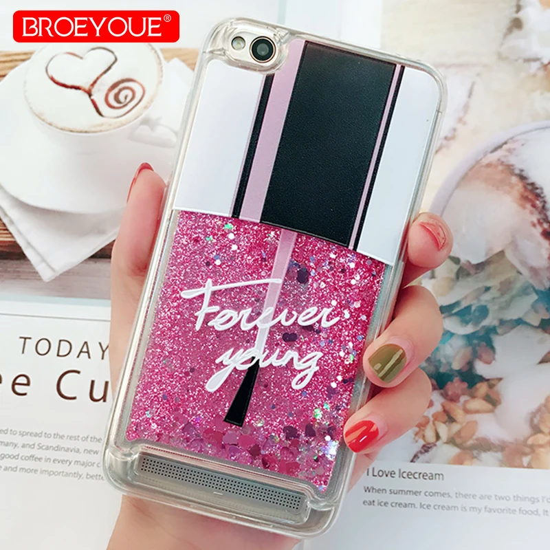 

For Xiaomi Redmi 5A 4X 4A 5 Plus Quicksand Dynamic Glitter Liquid Cover For Redmi 5 Plus 5A 4A 4X Tranaparent Luxury Phone Shell