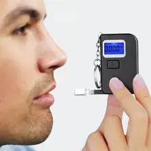 Портативный удобный легкий карманный спиртовой Алкотестер чувствительный Точный Цифровой ЖК-дисплей освещение дыхательный спирт тестер