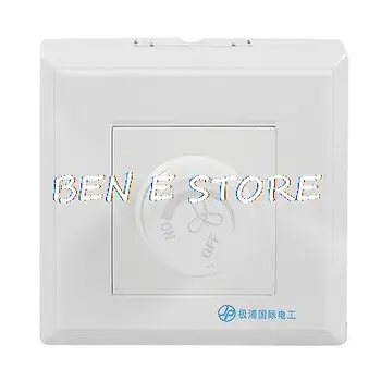 

Plastic Shell Single Gang Fan Speed Controler Wall Mount Switch Lzurb