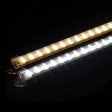 2 шт 50 см светодиодный свет бар 5730 двухрядные Алюминий светодиодный жесткой полосы света Кухня под светом шкафа DC12V