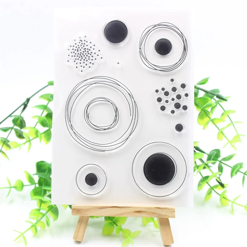 KSCRAFT Circle Transparent Clear Silicone Stamps for DIY Scrapbooking/Card Making/Kids Fun Decoration Supplies 288 | Дом и сад