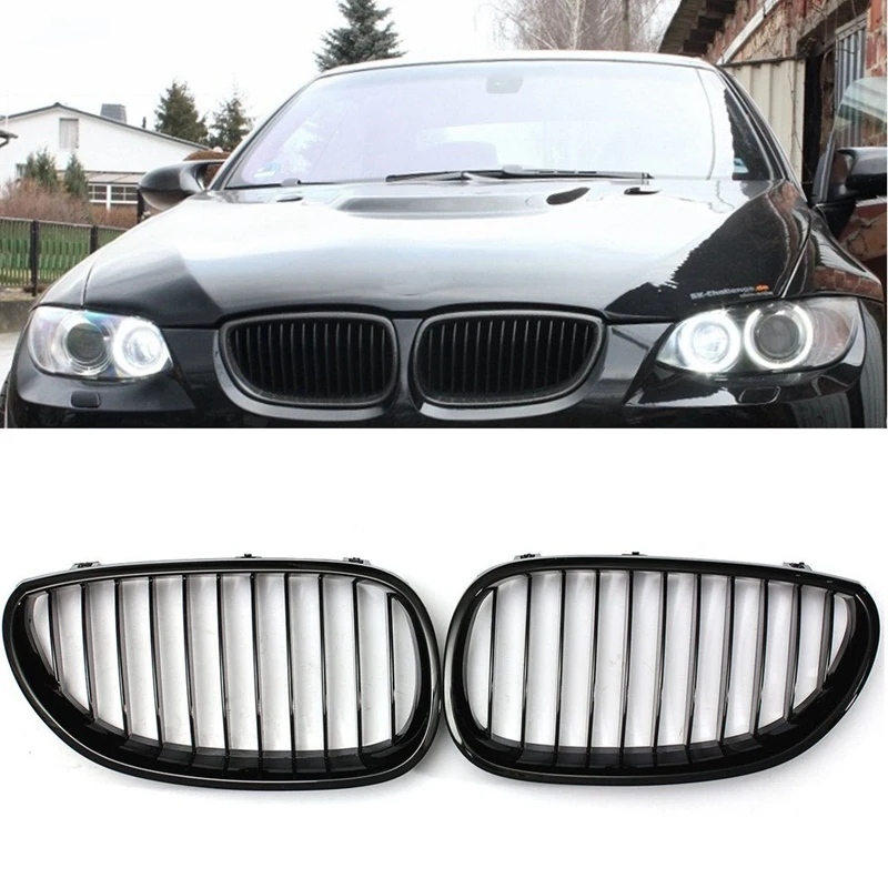 Передний капот почек решетка для 2003-2010 E60 E61 525I 525Xi 528I 528Xi 530I 530Xi 535I 550I 535Xi 545I(ярко-черный, почек, Gri