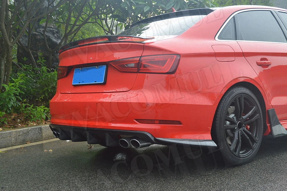 Углеродного волокна Автогонки спойлер заднего крыла для Audi A3 S3 RS3