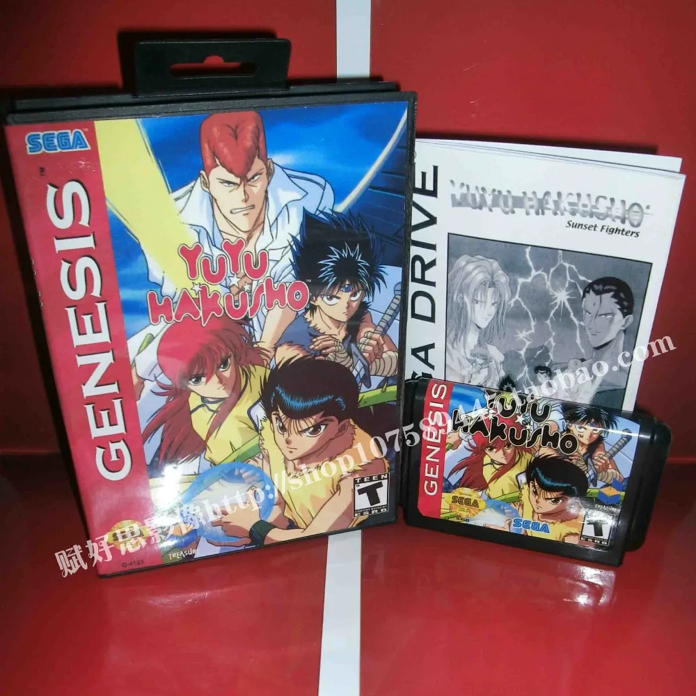 

YuYu Hakusho Game cartridge with Box and Manual 16 bit MD card for Sega Mega Drive for Genesis