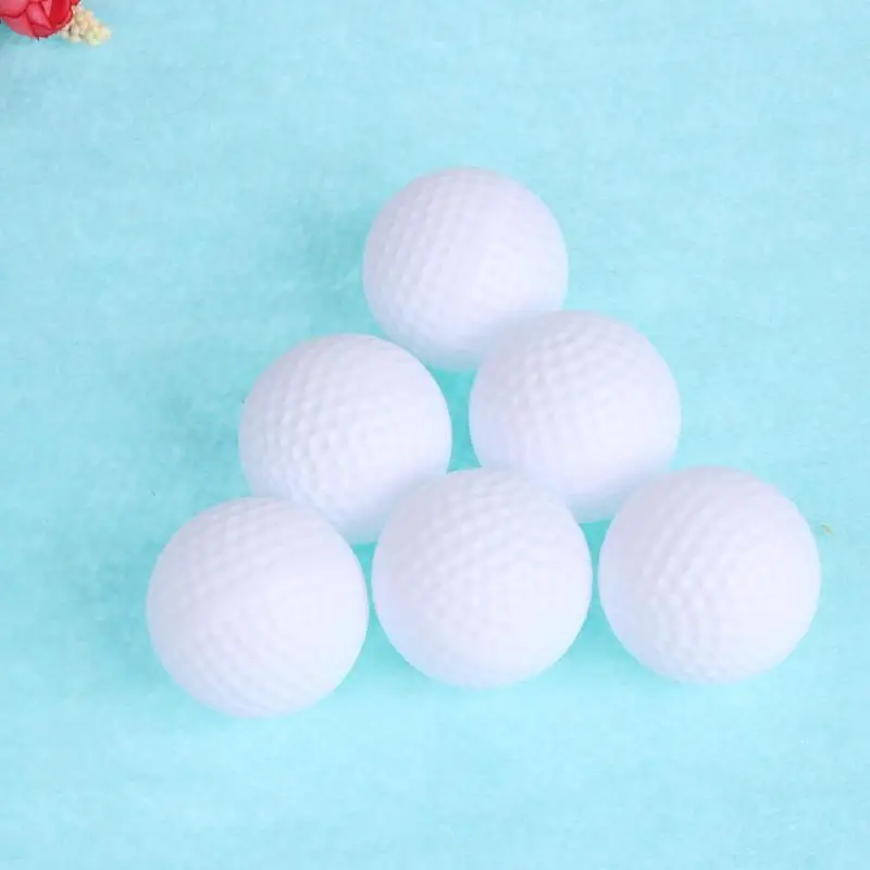 6pcs/lot Golf Practice Balls Plastic Hollow Out Sports Training Tennis White Round Golf Balls Accessories Hot Sale New