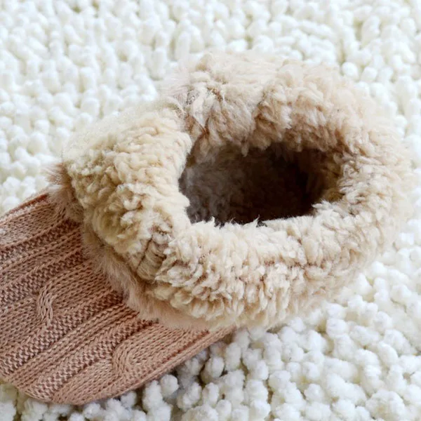 Baby Kid Knitted Fur Snow Boots