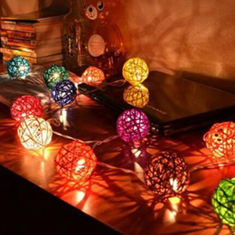 Christmas Solar Lights Outdoor 5m 20LED Rattan String Light Cane Ball String Xian Lamp Solar Lamp for Garden Decoration Light (6)