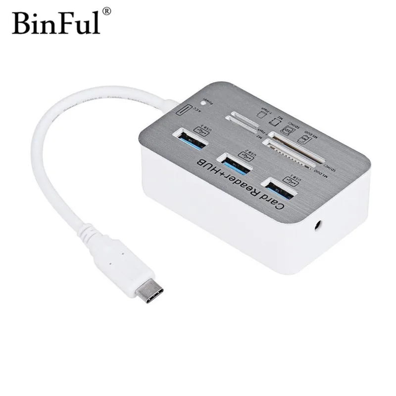 BinFul USB HUB 3 0 7 in 1 For MacBook Multifunction USB C Hub With Type 1