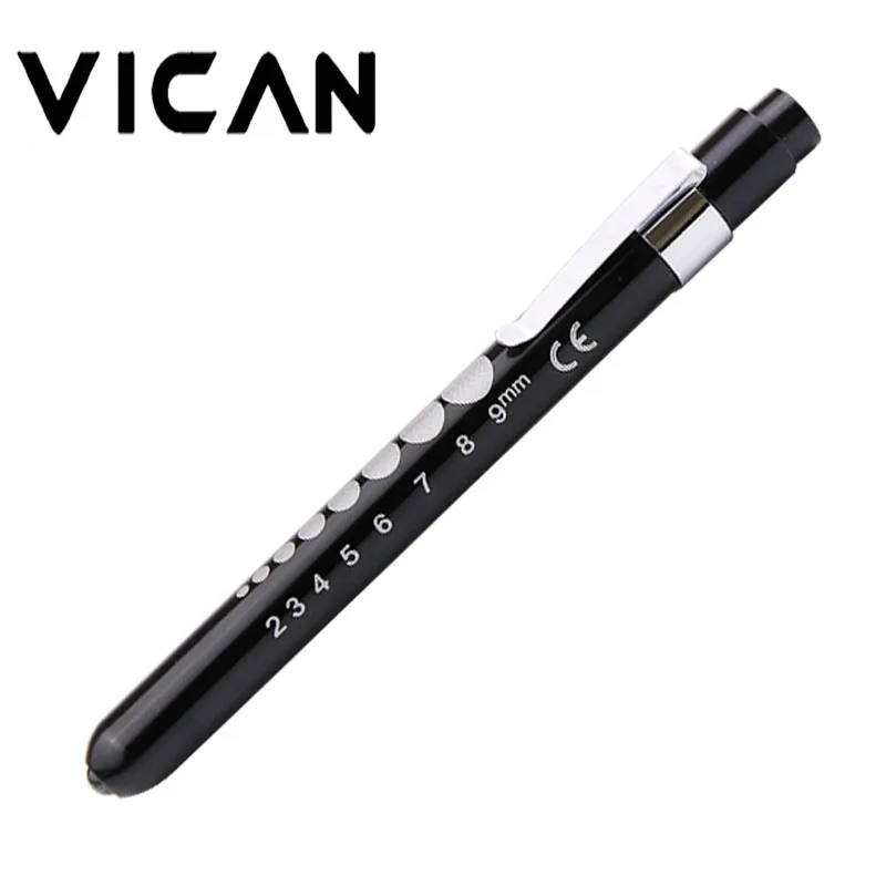 

Reusable LED Diagnostic Medical Penlight with Pupil Gauge for Nurses Doctors with Pocket Clip