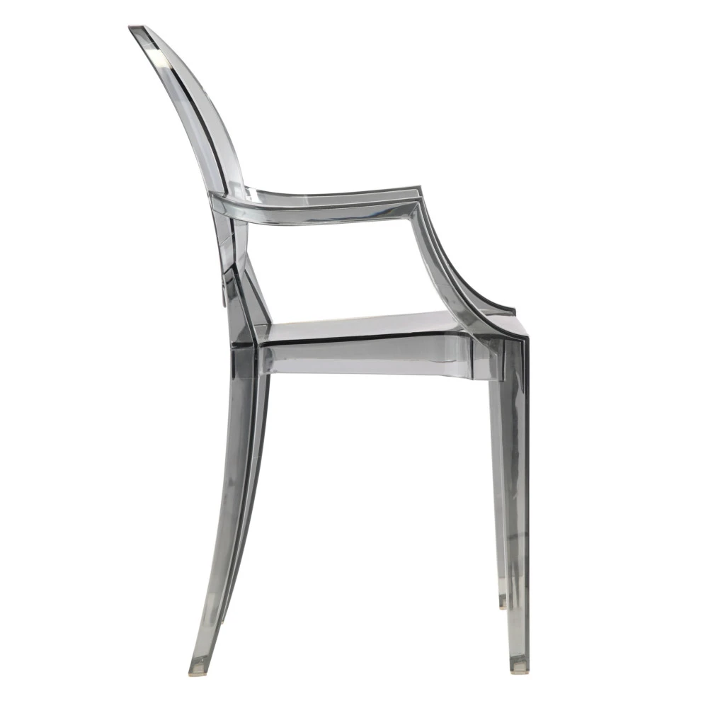 Fine Mod Imports Clear Arm Chair, Smoke (1)