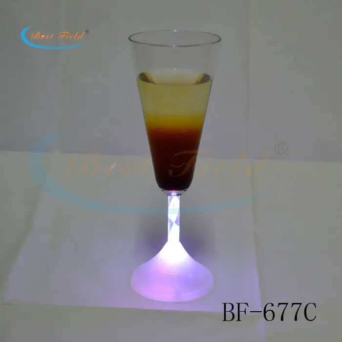 Бесплатная доставка 2 шт./лот 175 мл/6 унций LED для вина шампанского флейты очки