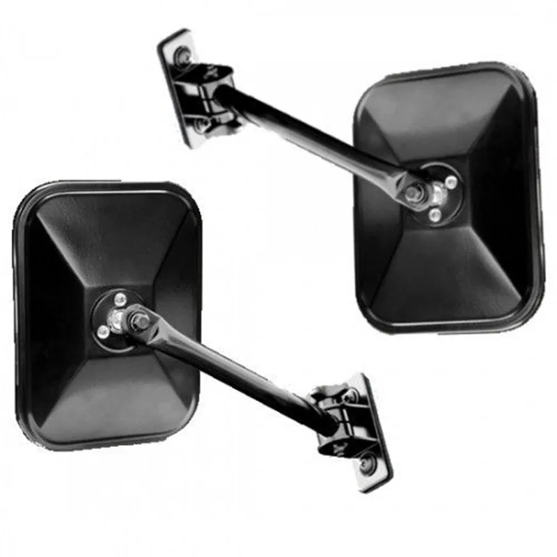 Jeep Wrangler TJ JK Quick Release Mirror Pair Rectangular Black 97-17 391102512