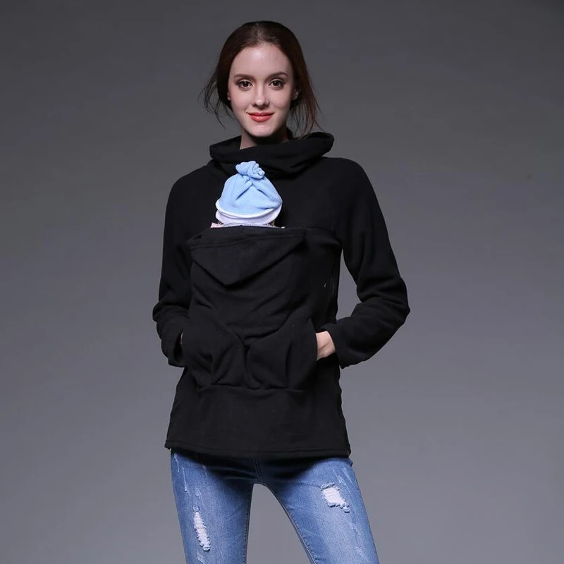 Baby Carrying Jacket Hoodie Kangaroo Coat&Jacket for Mom and Baby