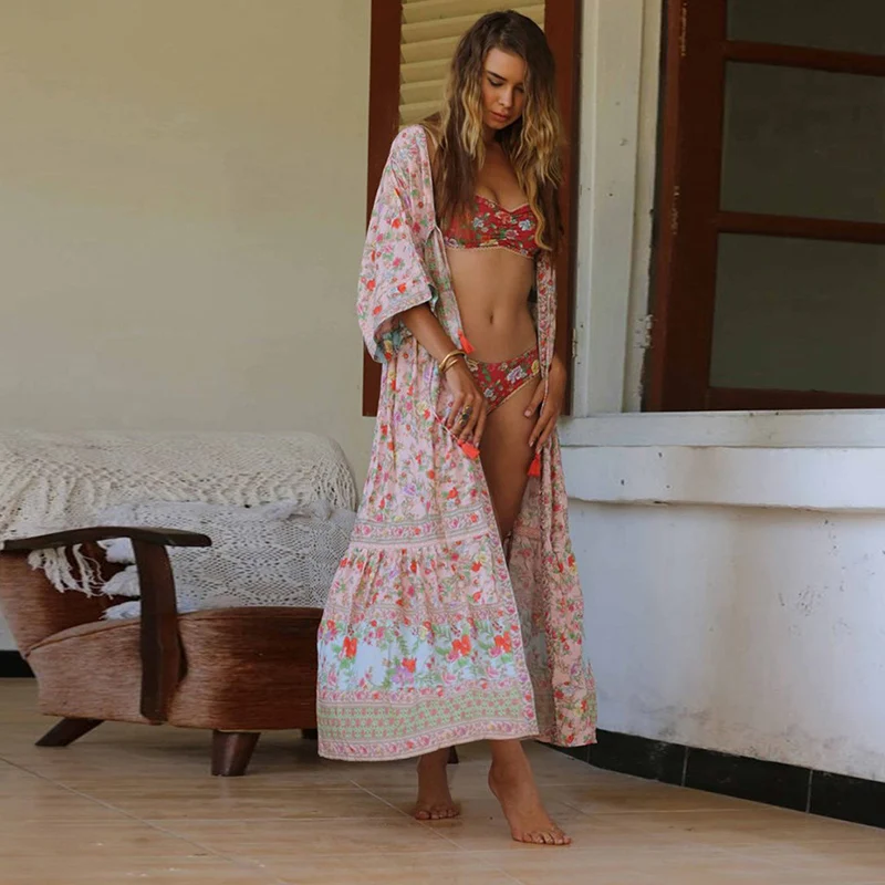 Горячие Boho новые женские платья на пуговицах длинные платья элегантные Vestido Вечерние Повседневная складчатая одежда летние пляжные платья с рукавами-колокольчиками для женщин