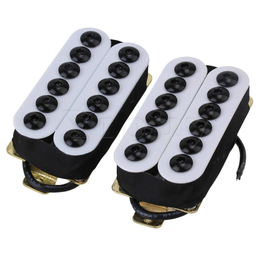 HOC-WH-TMB Black White Metal Double Coil Electric Guitar Pickups Humbucker Punk HOC-WH-TMB Black White Metal Double Coil Electric Guitar Pickups Humbucker Punk