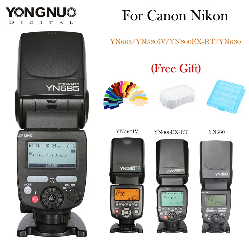 

YONGNUO Flash Speedlite 2.4G Wireless HSS 1/8000s Master Radio Slave for Canon Nikon Camera