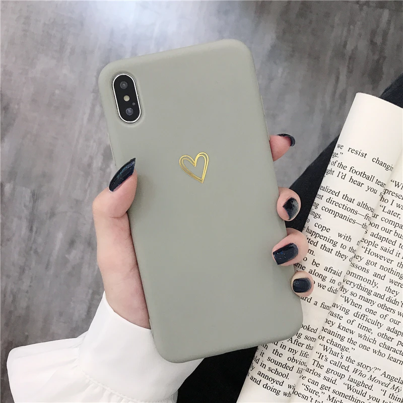 Чехол для телефона LOVECOM с покрытием в форме сердца iPhone 12 Mini 11 Pro Max XR XS 6 7 8 Plus X