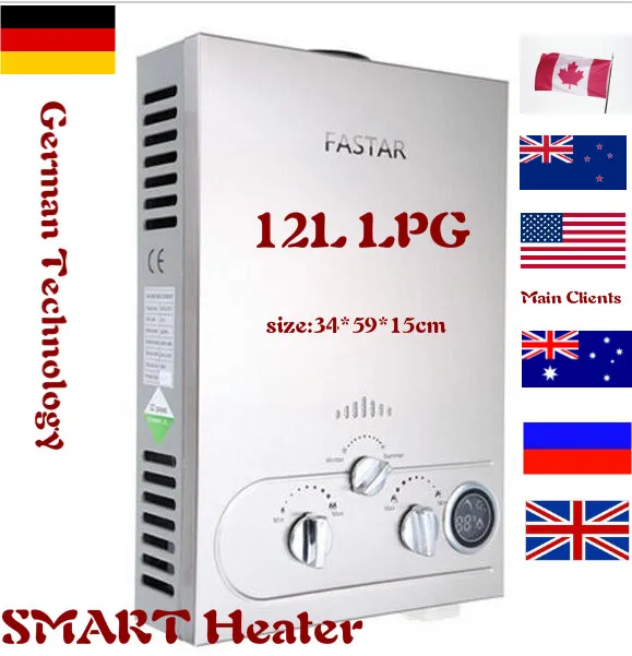 

BIG discount special price now!Rushed 12l Lpg Propane Gas Hot Water Tankless Instant Boiler Stainless Lcd Ce Approved