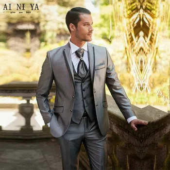 

Mens Wedding Suits Groom Tuxedos Formal Business Suits Best Man Blazers Custom mens 3 piece suits