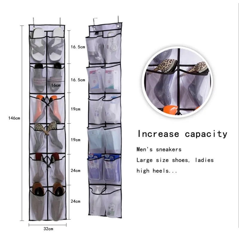 12 сеток Нетканая сумка для хранения за дверями домашняя обувь сумка для организации до 8 кг настенный подвесной органайзер для спальни Декор