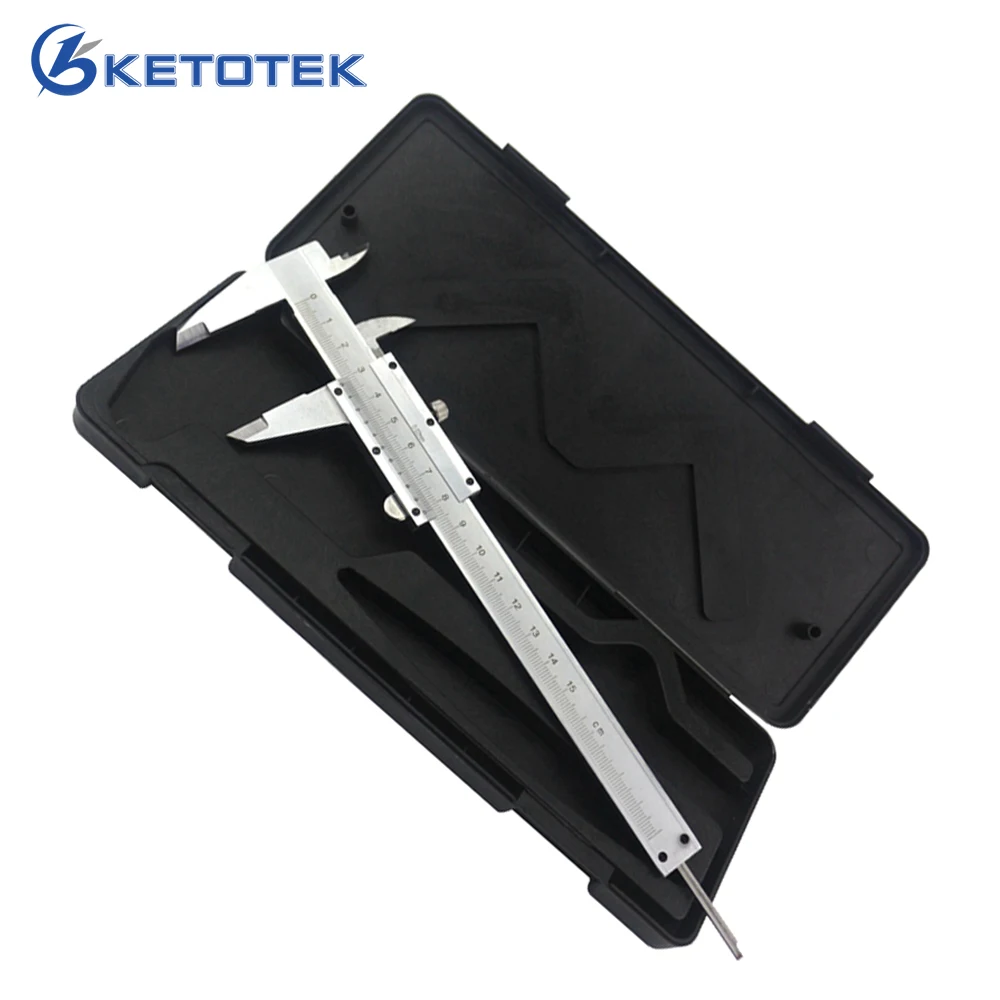Carbon Steel Vernier Caliper 9 150mm/6'' 0.02mm Machanical Calipers Depth Micrometer Measure