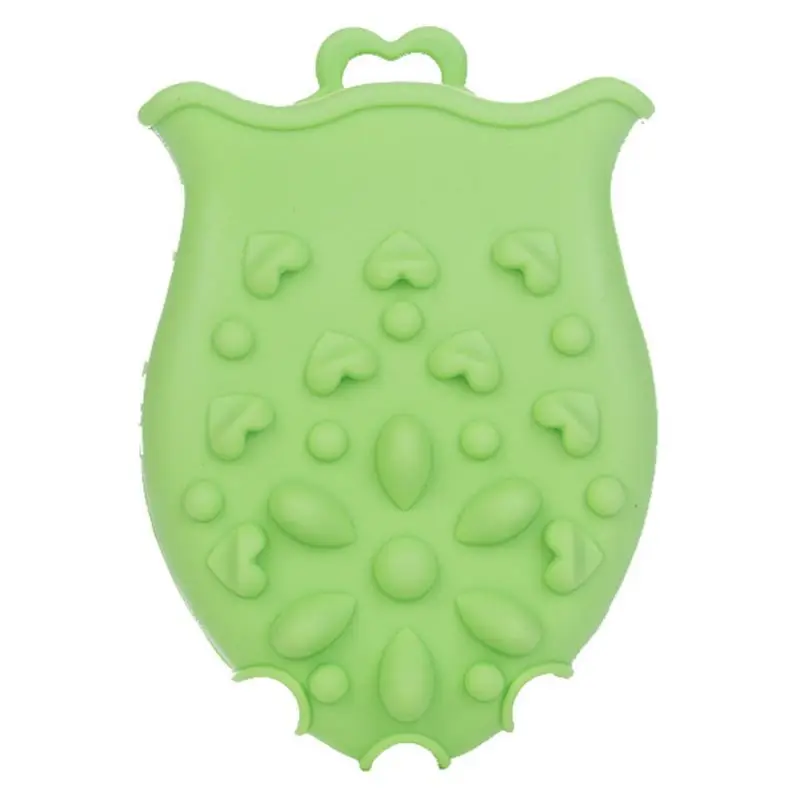 1 шт. детская мультяшная щетка для ванны, мягкая детская Массажная силиконовая щетка для шампуня, Детские принадлежности для купания - Цвет: Зеленый