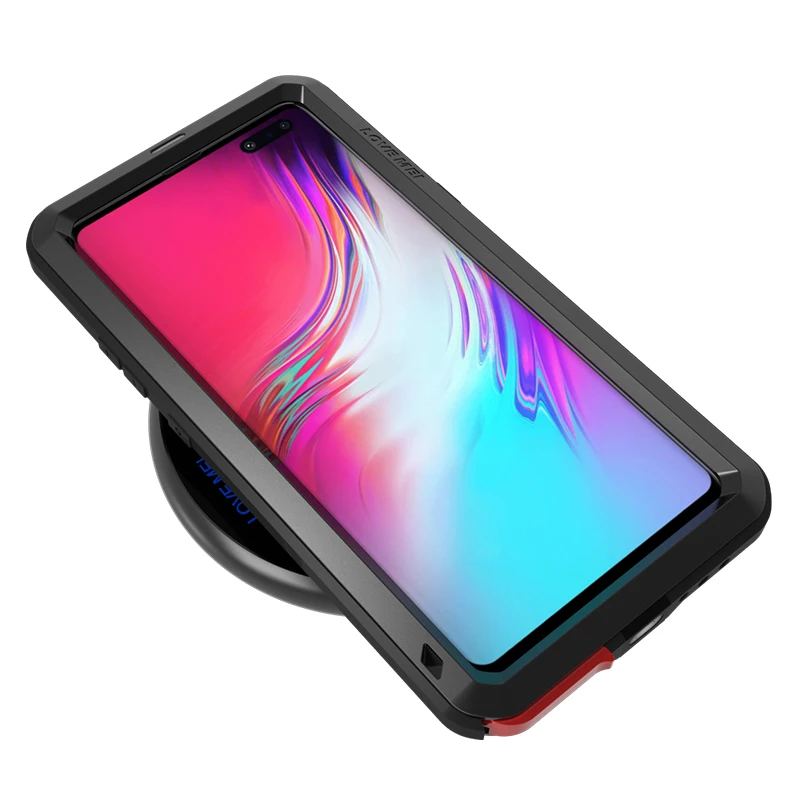 Coque для 5G S10 LOVE MEI сверхмощная прочная Обложка для samsung Galaxy S10 5G чехол Чехлы для мобильных телефонов с закаленным стеклом