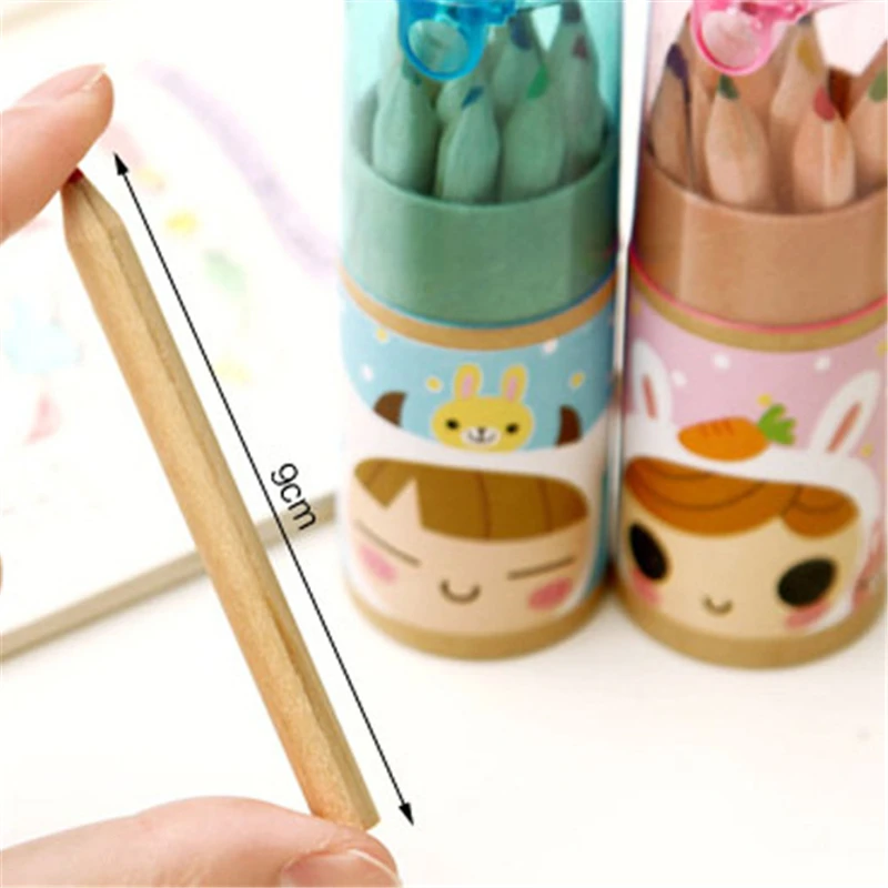 

DL CQ01 South Korea stationery Cute Girl 12 color small sign pen pencil painting color Wholesale price office & school