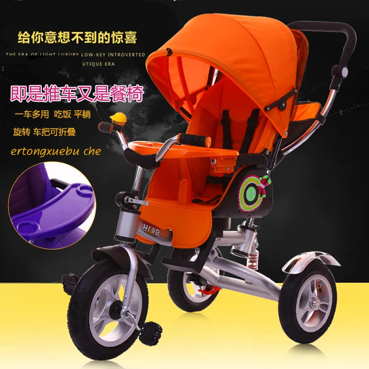 3 в 1 многофункциональная коляска с пластиной, детский трехколесный велосипед, легко складывается на колесиках, 3 колеса, велосипедный Bike1-8Y - Цвет: B