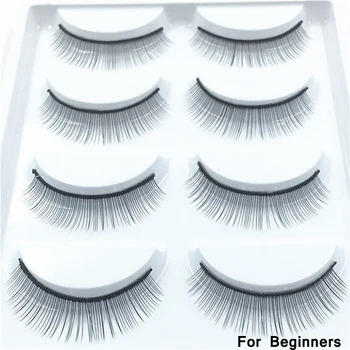 

5 Pairs Training Lashes False Eyelashes Handmade for Beginners Practicing Teaching Eyelash Extension Soft Handmade Beauty Lashes