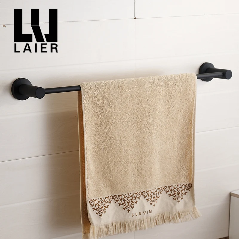 

304 stainless steel Towel Bar black towel rail bathroom hardware zinc alloy round type