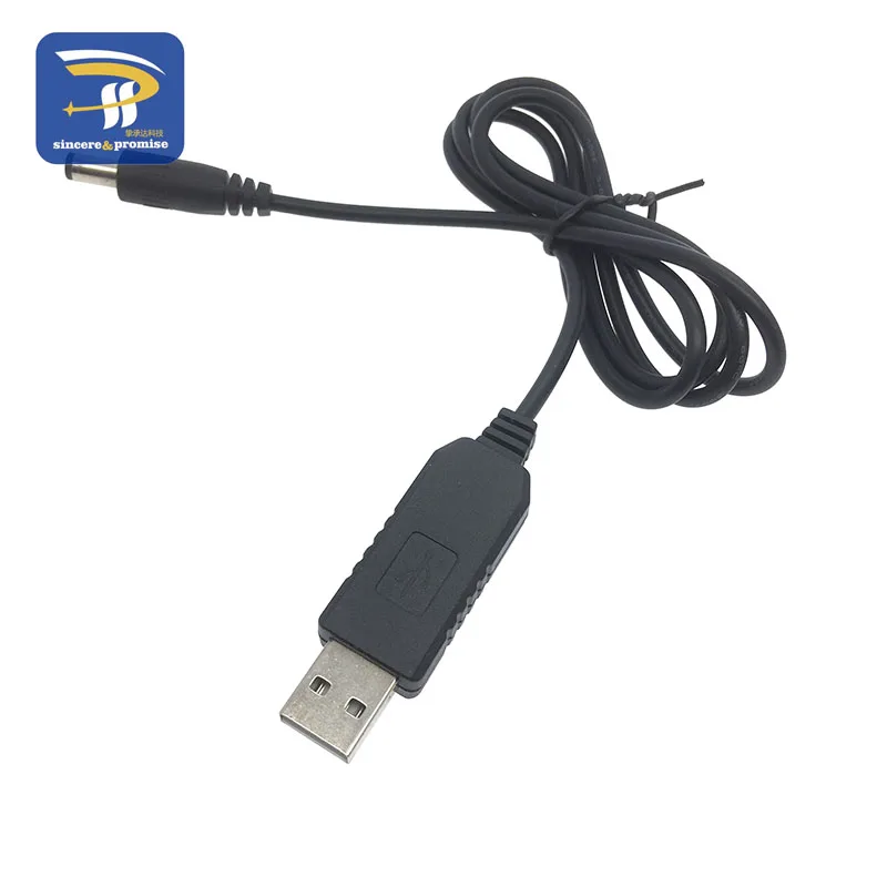 USB повышающий мощность линии DC 5 В к DC 9 В/12 В Повышающий Модуль USB конвертер Кабель-адаптер 2,1x5,5 мм разъем