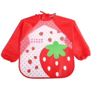 

Cartoon Children Baby Bibs Burp Cloths Long Sleeve Art Apron Animal Smock Todders Waterproof Burp Clothes Soft Feeding Eat Bibs