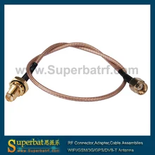 Superbat 5X RP-SMA Мужской прямой к RP-SMA женский переборка с уплотнительным кольцом прямой кабель Пигтейл RG316 15 см обратная полярность