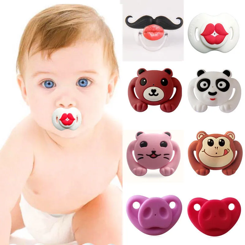 

Baby Soother Silicone Pacifier Teether Cartoon Funny Nipple Orthodontic Newborn Infants