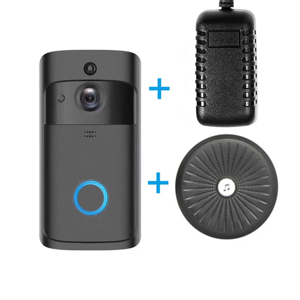 

HDSmart IP Video Intercom Video Door Phone Door Bell WIFI Doorbell Camera Apartments Wireless Security Camera 3m power adapter