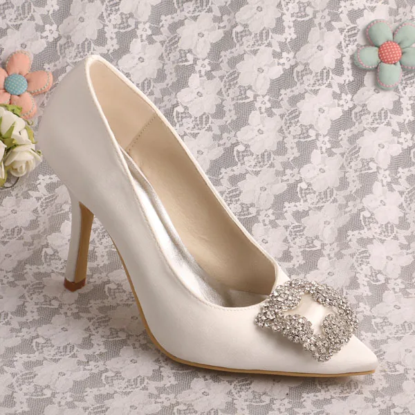 Brand Name Pointed Toe Stilettos Ivory Satin Bridal Shoes Wedding Brand Name Pointed Toe Stilettos Ivory Satin Bridal Shoes Wedding Free Shipping In Women S Pumps From On Aliexpress Alibaba Group